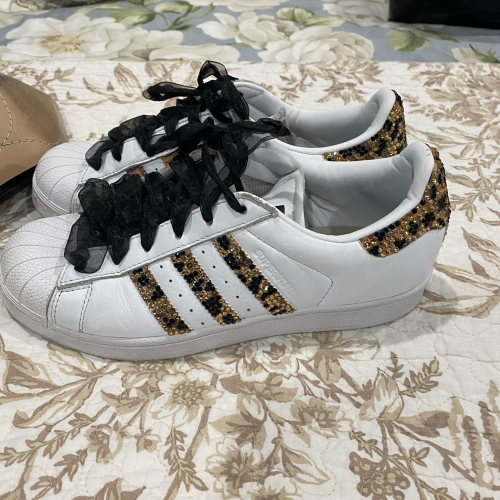 Bling Adidas all star 7 cheetah print
